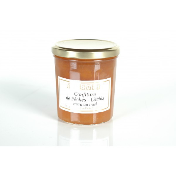 Confiture Pêches-Litchis 375gr